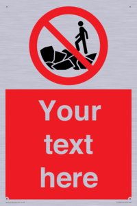 Custom No climbing on rocks